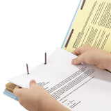 Smead™ Six-Section Pressboard Top Tab Classification Folders, Six SafeSHIELD Fasteners, 2 Dividers, Legal Size, Blue, 10/Box (SMD19030) Each