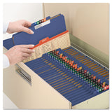 Smead™ Eight-Section Pressboard Top Tab Classification Folders, 8 SafeSHIELD Fasteners, 3 Dividers, Letter Size, Dark Blue, 10/Box (SMD14096) Each