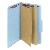 Smead™ Six-Section Pressboard Top Tab Classification Folders, Six SafeSHIELD Fasteners, 2 Dividers, Legal Size, Blue, 10/Box (SMD19030) Each