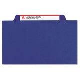 Smead™ Eight-Section Pressboard Top Tab Classification Folders, 8 SafeSHIELD Fasteners, 3 Dividers, Letter Size, Dark Blue, 10/Box (SMD14096) Each