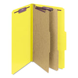 Smead™ Six-Section Pressboard Top Tab Classification Folders, Six SafeSHIELD Fasteners, 2 Dividers, Legal Size, Yellow, 10/Box (SMD19034) Each