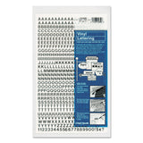 Chartpak® Press-On Vinyl Letters and Numbers, Self Adhesive, Black, 0.25"h, 610/Pack (CHA01000)