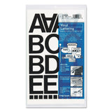Chartpak® Press-On Vinyl Letters and Numbers, Self Adhesive, Black, 2"h, 77/Pack (CHA01050) Pack of 77