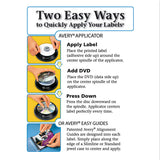 Avery® Inkjet DVD Labels, Matte White, 20/Pack (AVE8962) Pack of 20