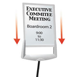 Durable® Sherpa Infobase Sign Stand, Acrylic/Metal, 40" to 60" High, Gray (DBL558957) Each