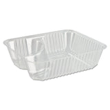 Dart® ClearPac Small Nacho Tray, 2-Compartments, 5 x 6 x 1.5, Clear, Plastic, 125/Bag, 2 Bags/Carton (DCCC56NT2) Case of 500