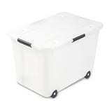 Advantus Rolling 15-Gal. Storage Box, Letter/Legal Files, 23.75" x 15.75" x 15.75", Clear (AVT34009) Each