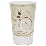 SOLO® Double Sided Poly (DSP) Paper Cold Cups, 16 oz, Beige/White, 50/Sleeve, 20 Sleeves/Carton (SCCRP16PSYM) Case of 1000