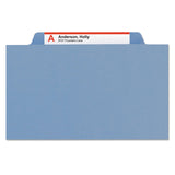 Smead™ Top Tab Classification Folders, Four SafeSHIELD Fasteners, 2" Expansion, 1 Divider, Letter Size, Blue Exterior, 10/Box (SMD13701) Each