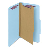 Smead™ Four-Section Pressboard Top Tab Classification Folders, Four SafeSHIELD Fasteners, 1 Divider, Legal Size, Blue, 10/Box (SMD18730) Each