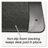 Artistic® Executive Desk Pad with Antimicrobial Protection, Leather-Like Side Panels, 24 x 19, Black (AOP413841) Each