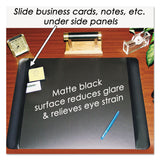Artistic® Executive Desk Pad with Antimicrobial Protection, Leather-Like Side Panels, 24 x 19, Black (AOP413841) Each