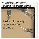 NuDell™ Metal Poster Frame, Plastic Face, 24 x 36, Black (NUD31242) Each