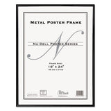 NuDell™ Metal Poster Frame, Plastic Face, 18 x 24, Black (NUD31222) Each