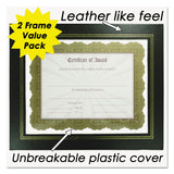 NuDell™ Leatherette Document Frame, 8.5 x 11, Black, Pack of Two (NUD21202) Pack of 2