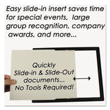 NuDell™ EZ Mount Document Frame with Trim Accent and Plastic Face, Plastic, 8.5 x 11 Insert, Black/Gold, 18/Carton (NUD11818) Pack of 18