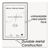 NuDell™ Metal Poster Frame, Plastic Face, 24 x 36, Black (NUD31242) Each