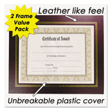 NuDell™ Leatherette Document Frame, 8.5 x 11, Burgundy, Pack of Two (NUD21200) Pack of 2