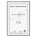 NuDell™ Metal Poster Frame, Plastic Face, 24 x 36, Black (NUD31242) Each