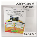 NuDell™ Clear Plastic Sign Holder, All-Purpose, 8.5 x 11 (NUD37085Z) Each
