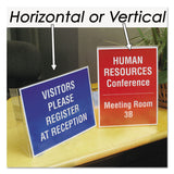 NuDell™ Clear Plastic Sign Holder, Stand-Up, Slanted, 8.5 x 11 (NUD35485Z) Each