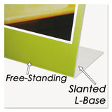 NuDell™ Clear Plastic Sign Holder, Stand-Up, Slanted, 8.5 x 11 (NUD35485Z) Each