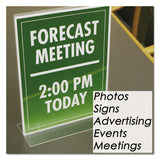 NuDell™ Clear Plastic Sign Holder, Stand-Up, 8.5 x 11 (NUD38020Z) Each