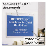 NuDell™ Clear Plastic Sign Holder, Wall Mount, 11 X 8.5 (NUD38008Z) Each
