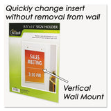 NuDell™ Clear Plastic Sign Holder, Wall Mount, 8.5 x 11 (NUD38011Z) Each