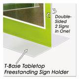 NuDell™ Clear Plastic Sign Holder, Stand-Up, 8.5 x 11 (NUD38020Z) Each