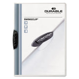 Durable® Swingclip Clear Report Cover, Swing Clip, 8.5 x 11, Black Clip, 25/Box (DBL226301) Box of 25