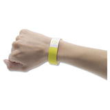 Advantus Crowd Management Wristbands, Sequentially Numbered, 9.75" x 0.75", Yellow, 500/Pack (AVT75512) Pack of 500