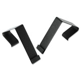 Quartet® Cubicle Partition Hangers, For 1.5" to 2.5" Thick Partition Walls, Black, 2/Set (QRTMCH10) Each
