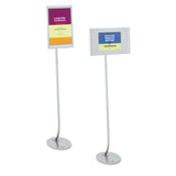 Quartet® Designer Sign Stand, Silver Aluminum Frame, 11 x 17 (QRT7922) Each