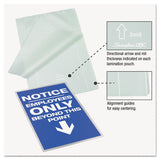 GBC® EZUse Thermal Laminating Pouches, 5 mil, 11.5" x 17.5", Gloss Clear, 100/Box (GBC3740474) Box of 100