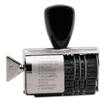 Trodat® Rubber 11-Message Dial-A-Phrase Date Stamp, Conventional, 2" x 0.38" (USST2754) Each