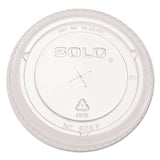 SOLO® PETE Flat Straw-Slot Cold Cup Lids, Fits 16 oz to 24 oz, Clear, 100/Pack, 10 Packs/Carton (DCC626TSCT) Case of 1000