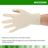 McKesson Confiderm® Exam Glove Small NonSterile Latex Standard Cuff Length Smooth Ivory Not Rated (354435_CS) 1000/CS