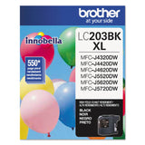 Brother LC203BK Innobella High-Yield Ink, 550 Page-Yield, Black (BRTLC203BK) Each
