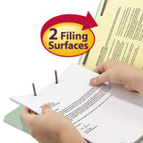 Smead™ Recycled Pressboard Fastener Folders, 1" Expansion, 2 Fasteners, Letter Size, Gray-Green Exterior, 25/Box (SMD15003) Box of 25
