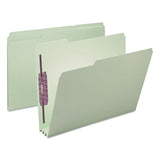 Smead™ Recycled Pressboard Fastener Folders, 1/3-Cut Tabs, Two SafeSHIELD Fasteners, 3" Expansion, Letter Size, Gray-Green, 25/Box (SMD14944) Each