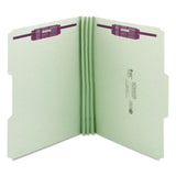 Smead™ Recycled Pressboard Fastener Folders, 1/3-Cut Tabs, Two SafeSHIELD Fasteners, 3" Expansion, Letter Size, Gray-Green, 25/Box (SMD14944) Each