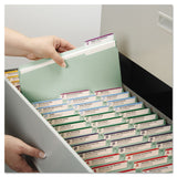 Smead™ Recycled Pressboard Fastener Folders, 1" Expansion, 2 Fasteners, Letter Size, Gray-Green Exterior, 25/Box (SMD15003) Box of 25