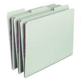 Smead™ Recycled Pressboard Fastener Folders, 1/3-Cut Tabs, Two SafeSHIELD Fasteners, 1" Expansion, Letter Size, Gray-Green, 25/Box (SMD14931) Each