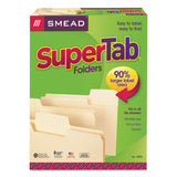 Smead™ SuperTab Top Tab File Folders, 1/3-Cut Tabs: Assorted, Letter Size, 0.75" Expansion, 11-pt Manila, 100/Box (SMD10301) Box of 100