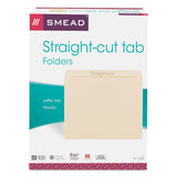 Smead™ Manila File Folders, Straight Tabs, Letter Size, 0.75" Expansion, Manila, 100/Box (SMD10300) Box of 100