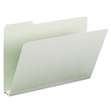Smead™ Expanding Recycled Heavy Pressboard Folders, 1/3-Cut Tabs: Assorted, Legal Size, 2" Expansion, Gray-Green, 25/Box (SMD18234) Each
