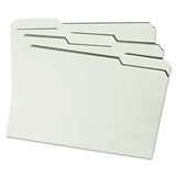 Smead™ Expanding Recycled Heavy Pressboard Folders, 1/3-Cut Tabs: Assorted, Legal Size, 2" Expansion, Gray-Green, 25/Box (SMD18234) Each
