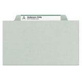 Smead™ Expanding Recycled Heavy Pressboard Folders, 1/3-Cut Tabs: Assorted, Legal Size, 2" Expansion, Gray-Green, 25/Box (SMD18234) Each
