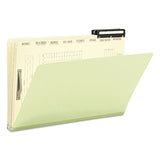 Smead™ Pressboard Mortgage Folders, 1" Expansion, 8 Dividers, 1 Fastener, Legal Size, Green Exterior, 10/Box (SMD78208) Box of 10